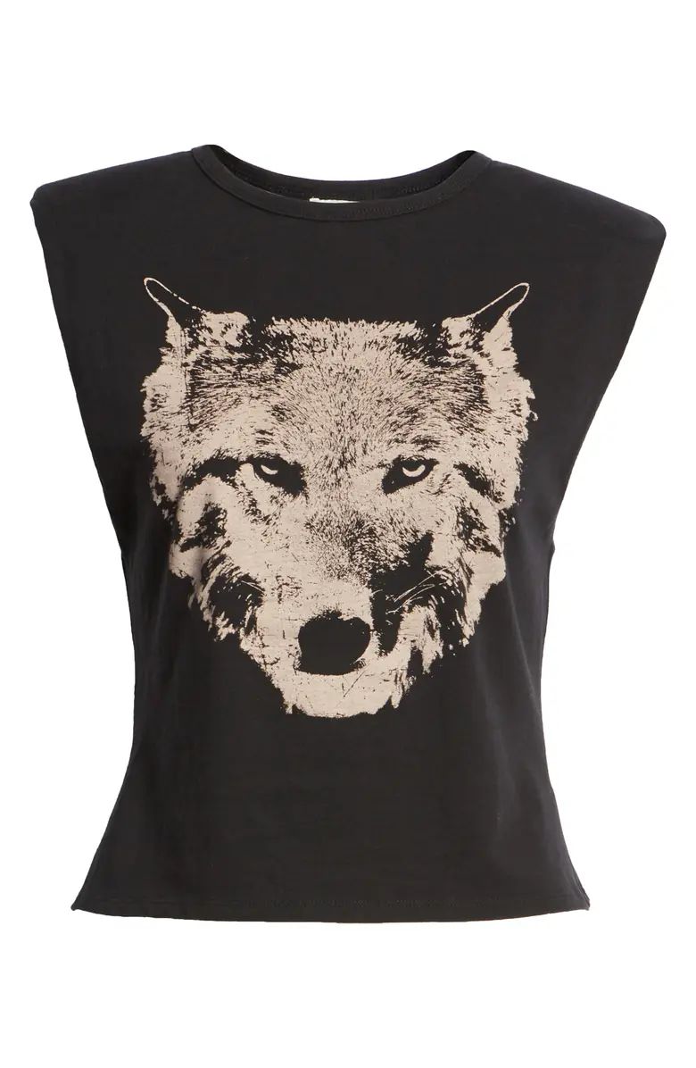 Wolf Muscle Graphic Tee with Shoulder Pads | Nordstrom