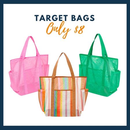 Have you seen these cute summer bags at Target?! 🤩🫶🏼💕 They’re currently on sale for just $8 EACH!!! 🙌🏼🔥🔥🔥 They have 5 ⭐️⭐️⭐️⭐️⭐️ on Target, will fit all your summer essentials, and come in so many amazing colors! 😍

#LTKitbag #LTKsalealert #LTKSeasonal