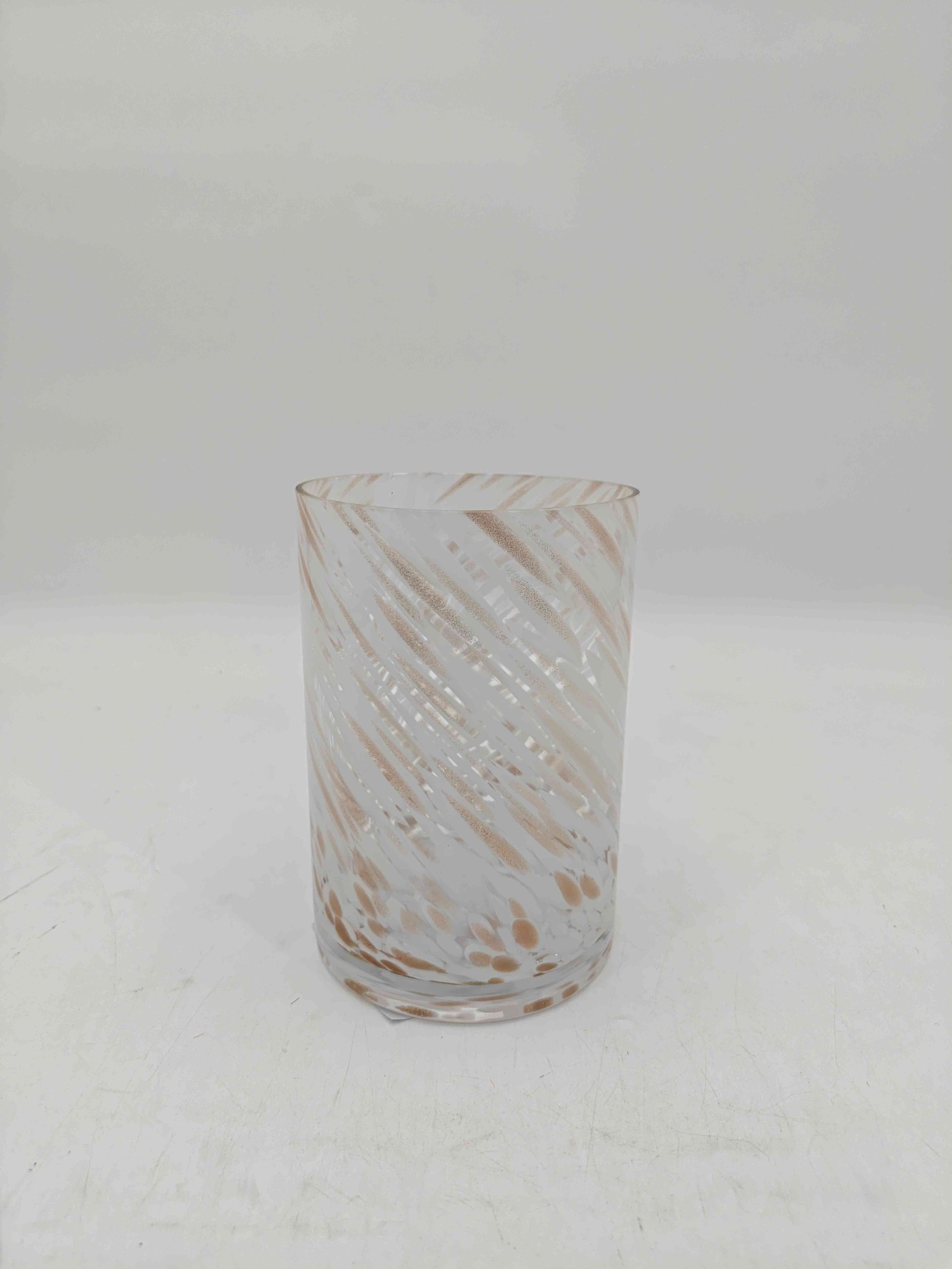 Better Homes & Gardens White & Gold Glass Hurricane Candle Holder, 4" | Walmart (US)