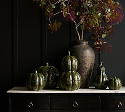 Glossy Green Pumpkin | Pottery Barn (US)
