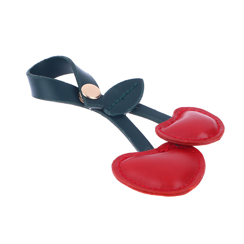 Creative small cherry key chain pastoral style leather fruit key chain pendant | eBay UK