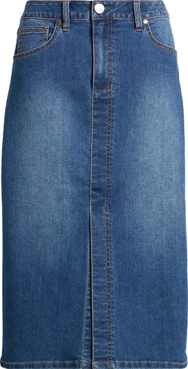 1822 Denim Front Slit Denim Maxi Skirt | Nordstrom | Nordstrom
