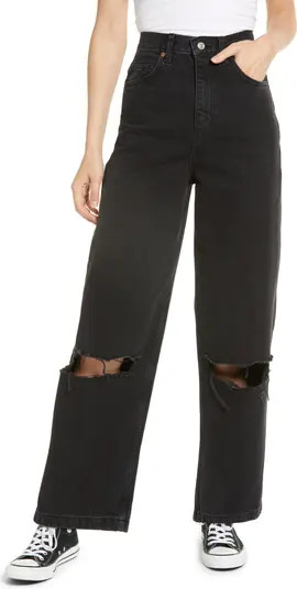 Topshop Ripped Baggy Nonstretch Cotton Jeans | Nordstrom | Nordstrom