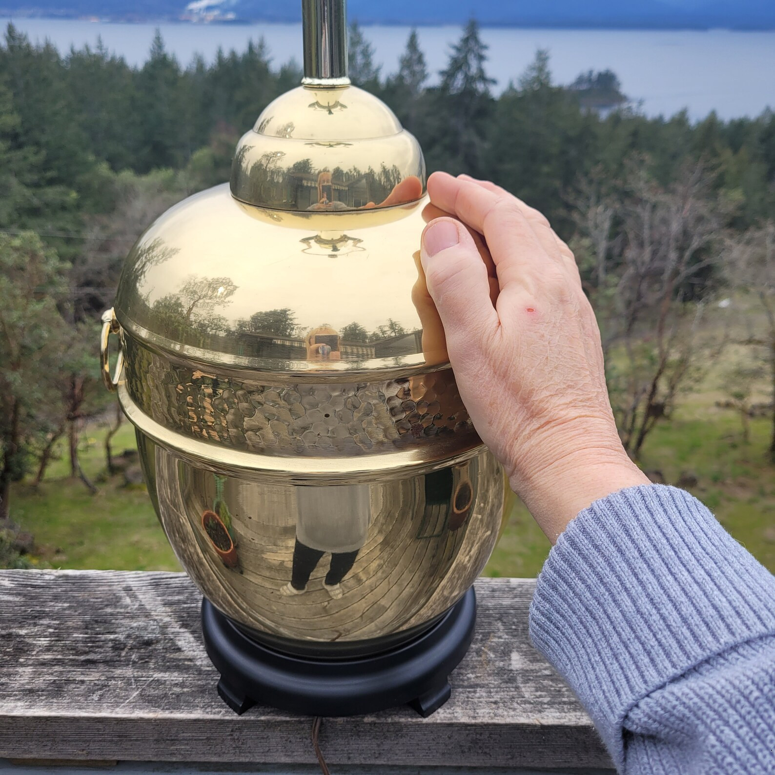 Brass Table Lamp, Vintage Urn, Asian Style, Oriental Design, No Lampshade, Ginger Jar, Ornate, Wo... | Etsy (US)