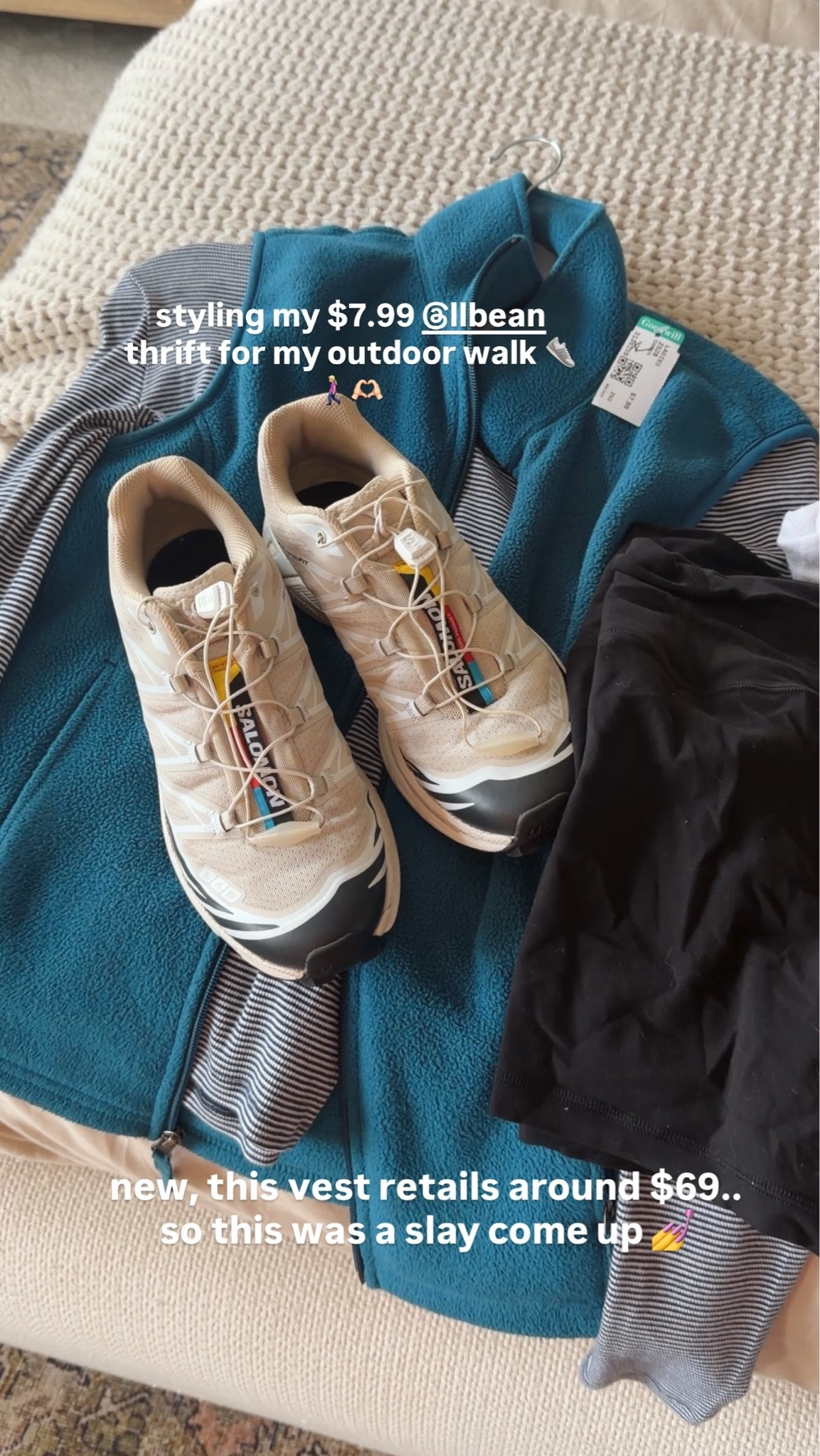 Styling my thrifted LL Bean vest for my outdoor walk 👟💙

#LTKootd
