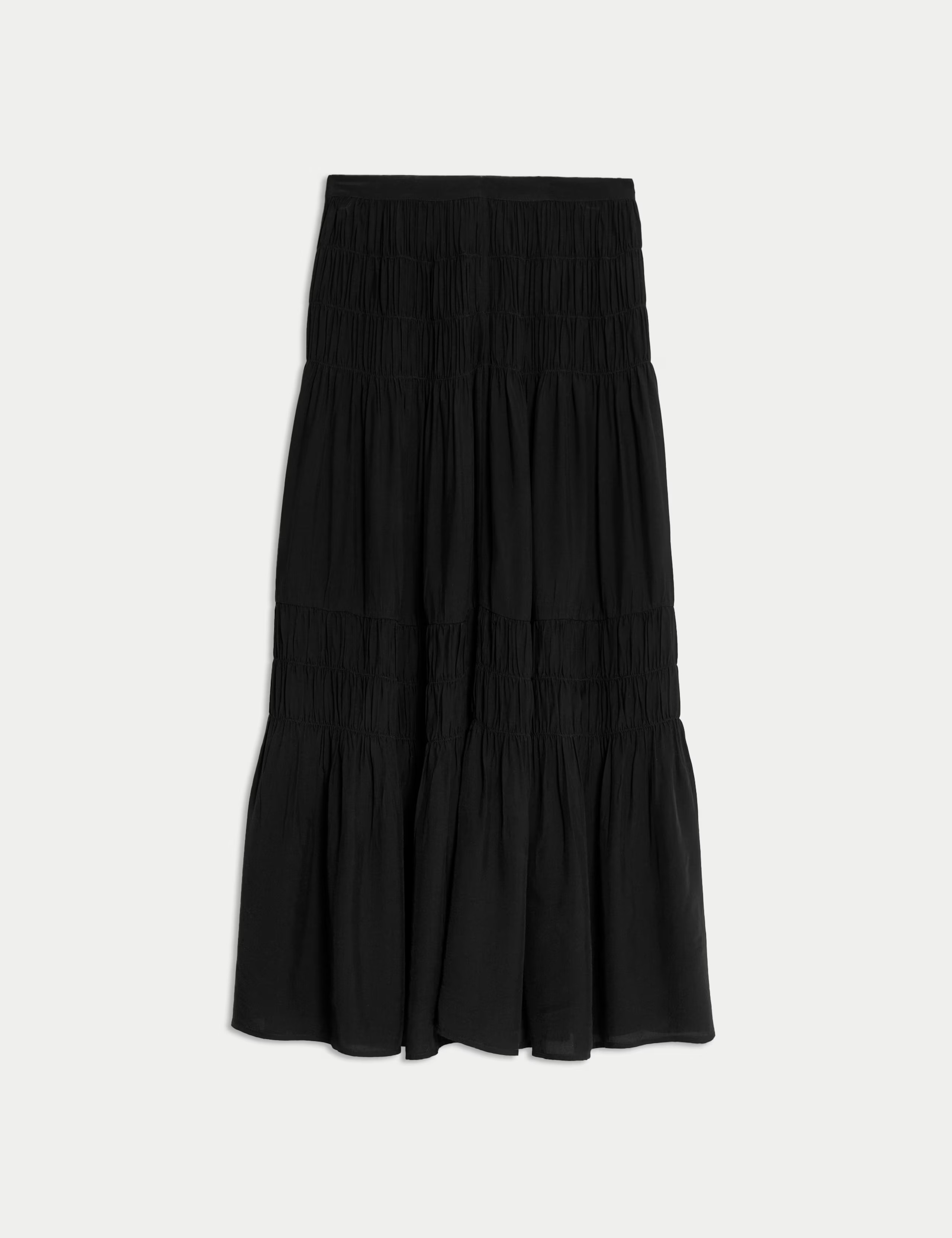 Shirred Midaxi Tiered Skirt | Marks & Spencer (UK)
