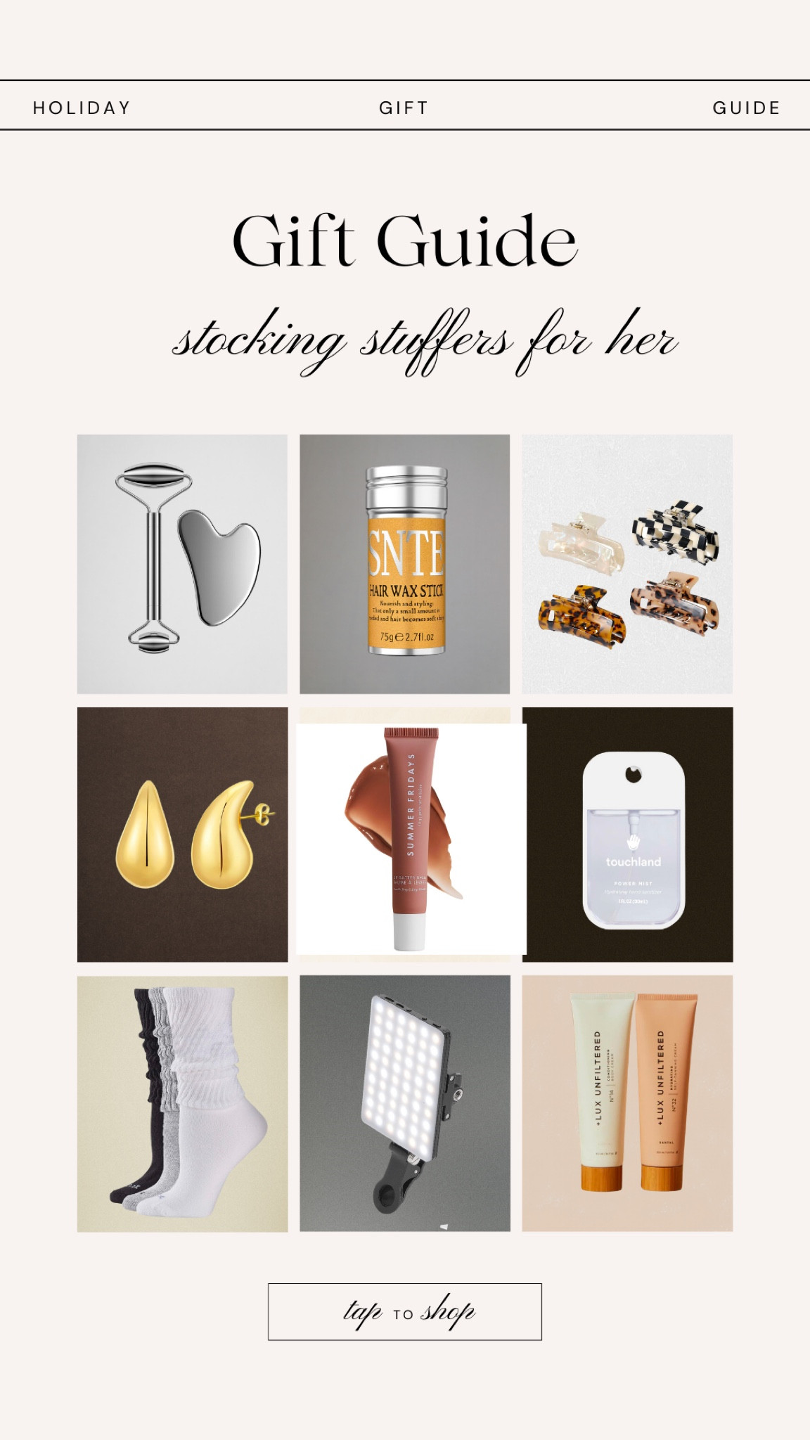 gift guide- stocking stuffers for her 

#LTKfindsunder50 #LTKGiftGuide #LTKCyberWeek