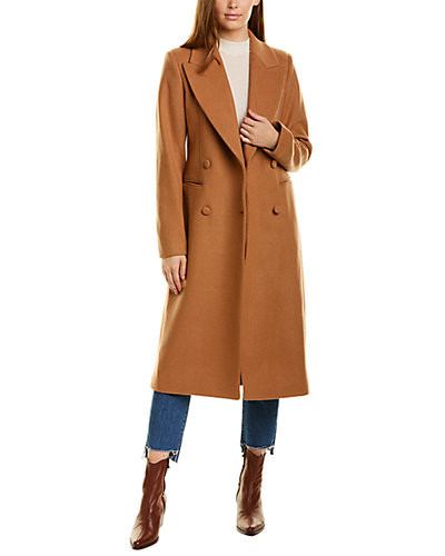 Avec Les Filles Tailored Wool-Blend Coat | Gilt