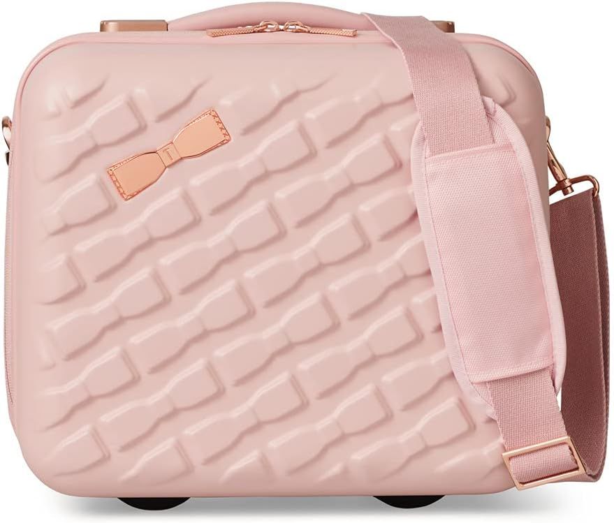 Ted Baker Women's Belle Fashion Lightweight Hardshell Spinner Luggage (Pink, Vanity Case) | Amazon (US)