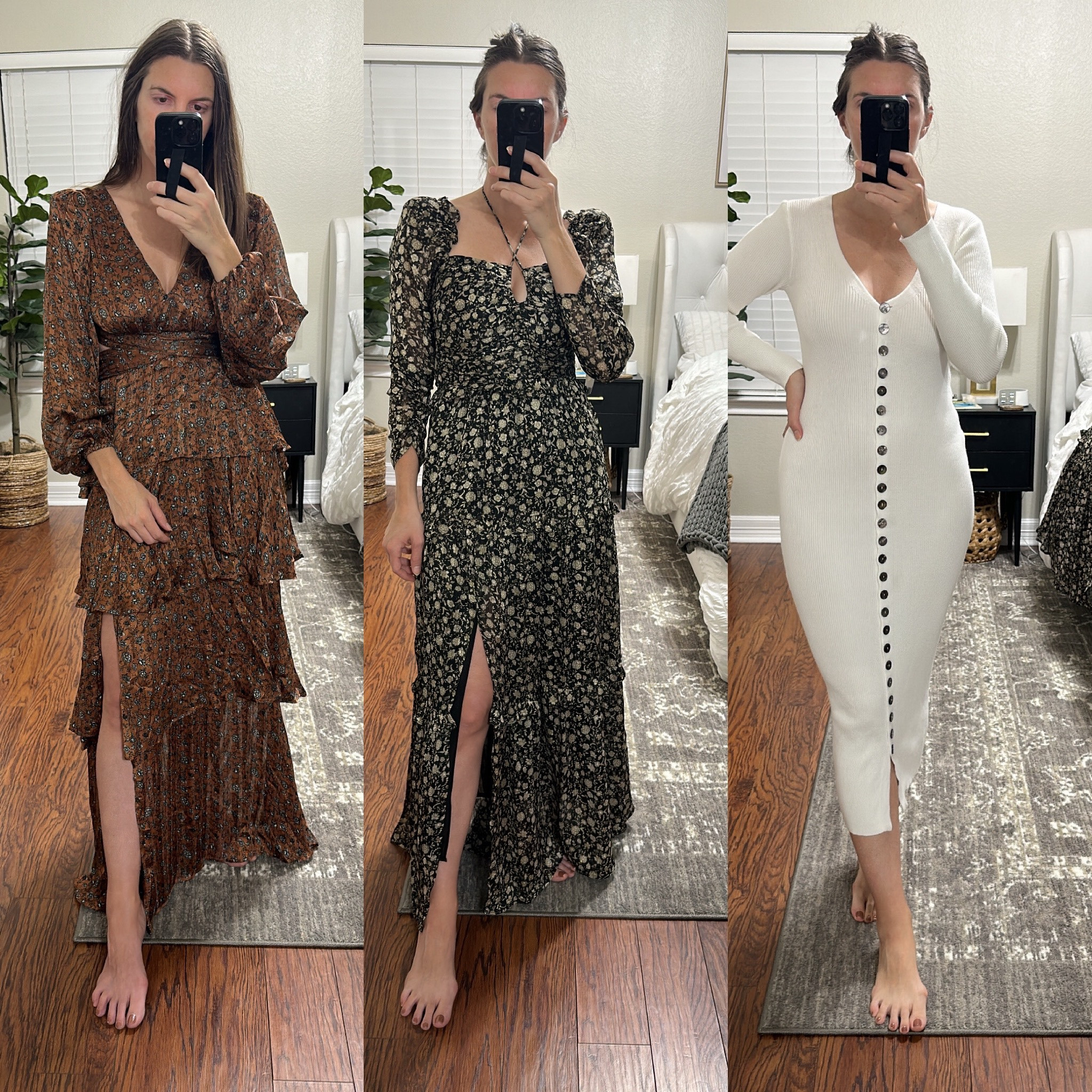 Fall family photo dress options. Also great choices for fall wedding or other dressy events

Wearing smalls in each except the brown is an xs, which is a size too small  

Family photos
Fall dresses
Fall outfits 

#LTKwedding #LTKSeasonal #LTKHoliday