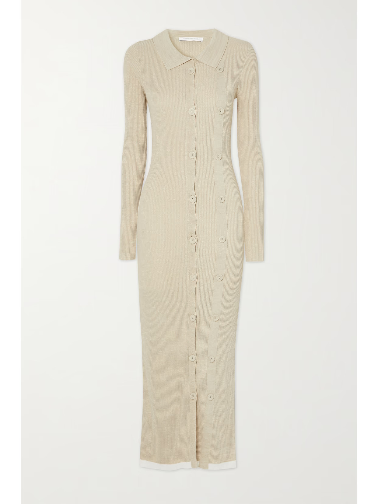 Christopher Esber - Ribbed-knit Maxi Dress - Cream | NET-A-PORTER (US)