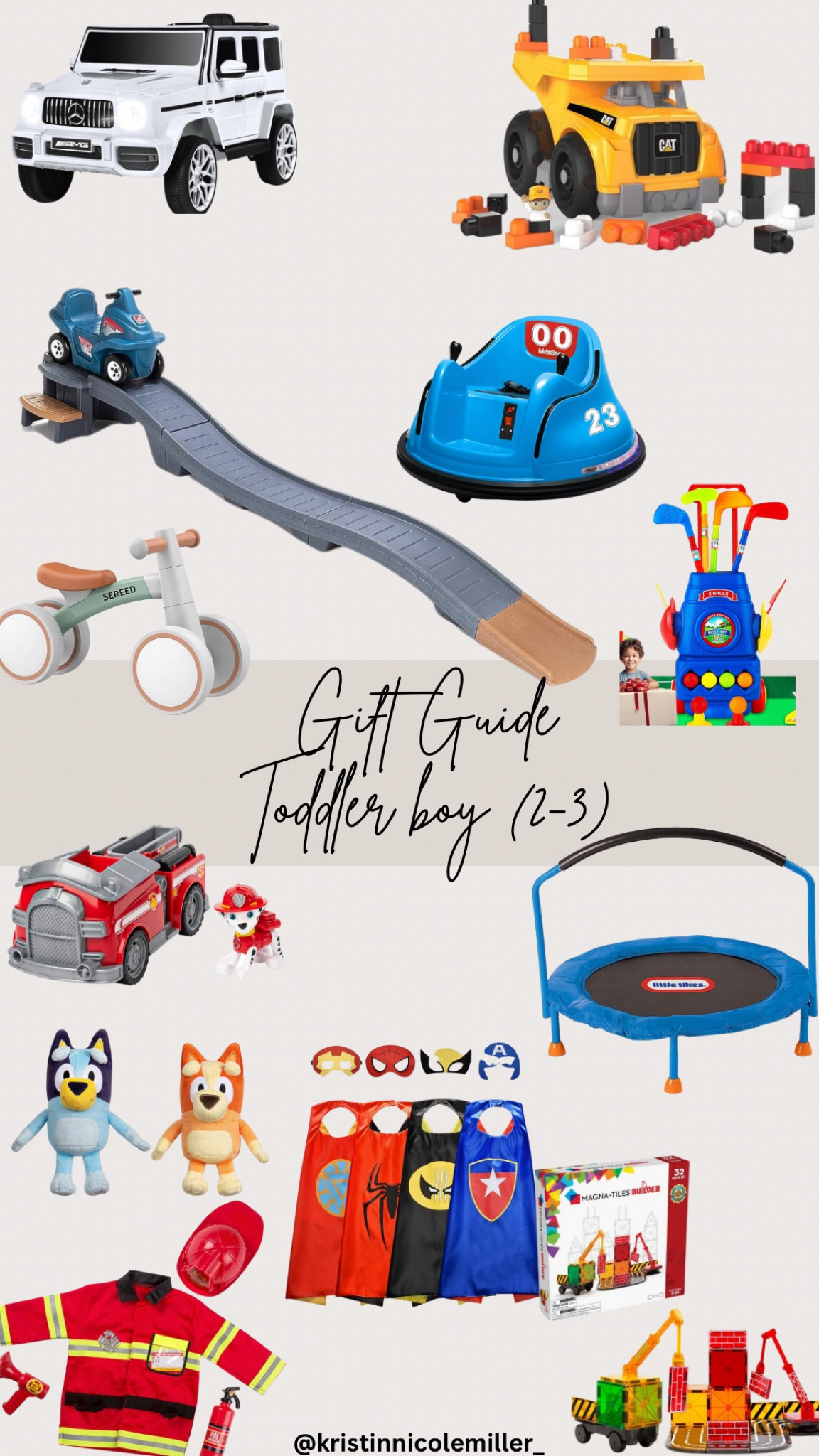 Gift guide, toddler boy, 2-3 years old, balance bike, golf caddy, basketball hoop, book, firefighter costume 

#LTKGiftGuide #LTKHoliday #LTKkids