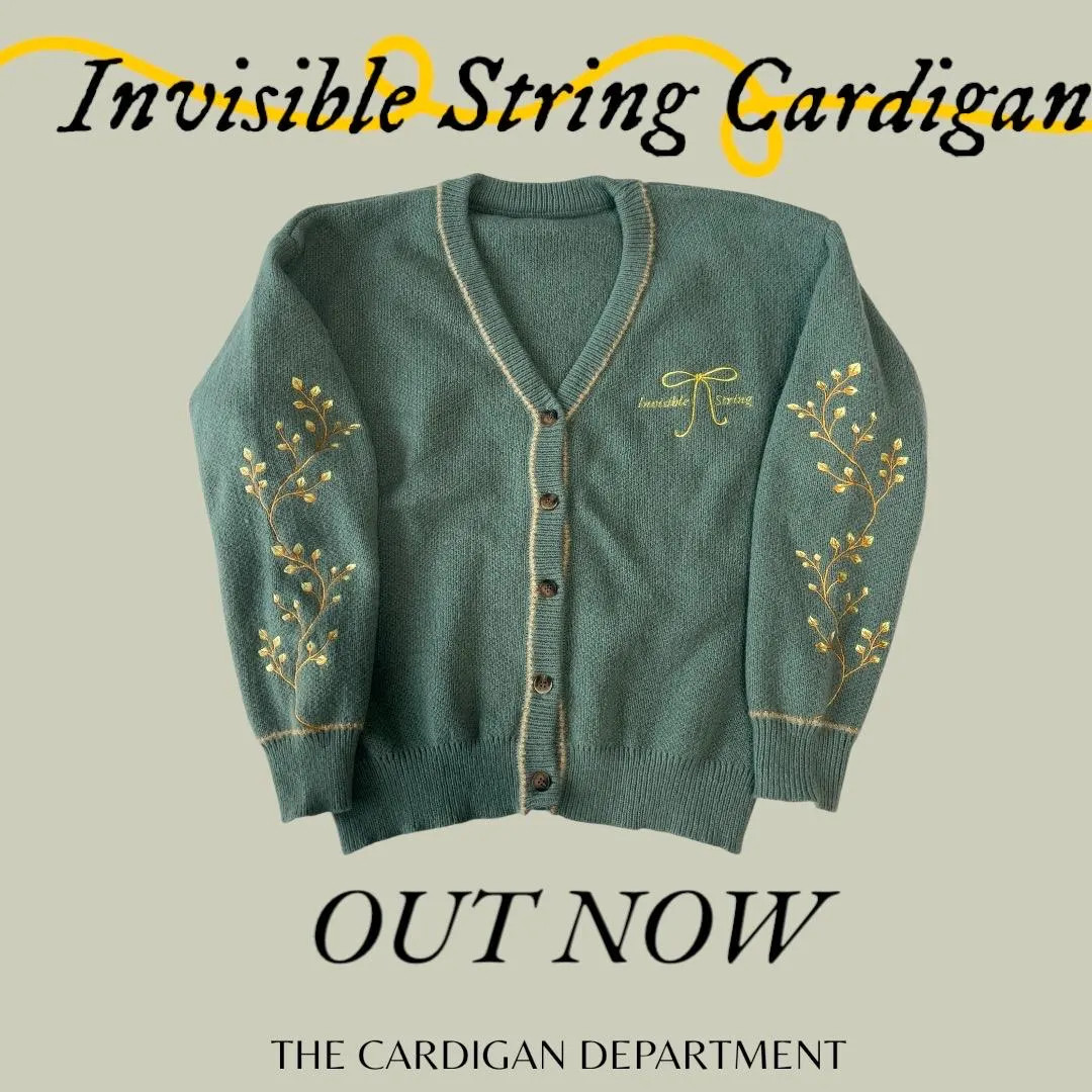 Invisible String Folklore Cardigan Embroidered, Cardigan, Eras, Evermore - Etsy | Etsy (US)