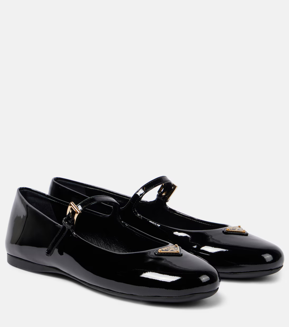 Logo patent leather Mary Jane flats | Mytheresa (UK)