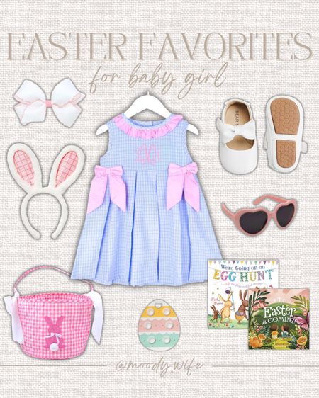 Easter favorites for a baby girl! Easter basket ideas for babies // Easter outfits // Easter Dress // Easter basket filler ideas for kids 🩷🐰 #amazon 

#LTKkids #LTKfindsunder50 #LTKbaby