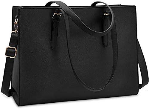 Amazon.com: Laptop Bag for Women Waterproof Lightweight Leather 15.6 Inch Computer Tote Bag Busin... | Amazon (US)