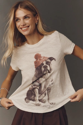 The Bennie Short-Sleeve Animal Icon Tee by Pilcro | Anthropologie (US)