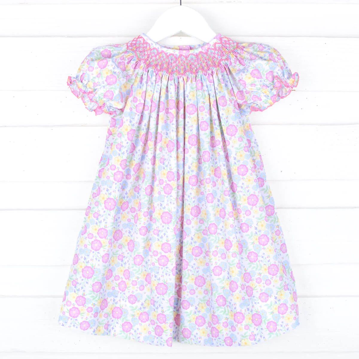Peony Bloom Smocked Bishop Dress | Classic Whimsy