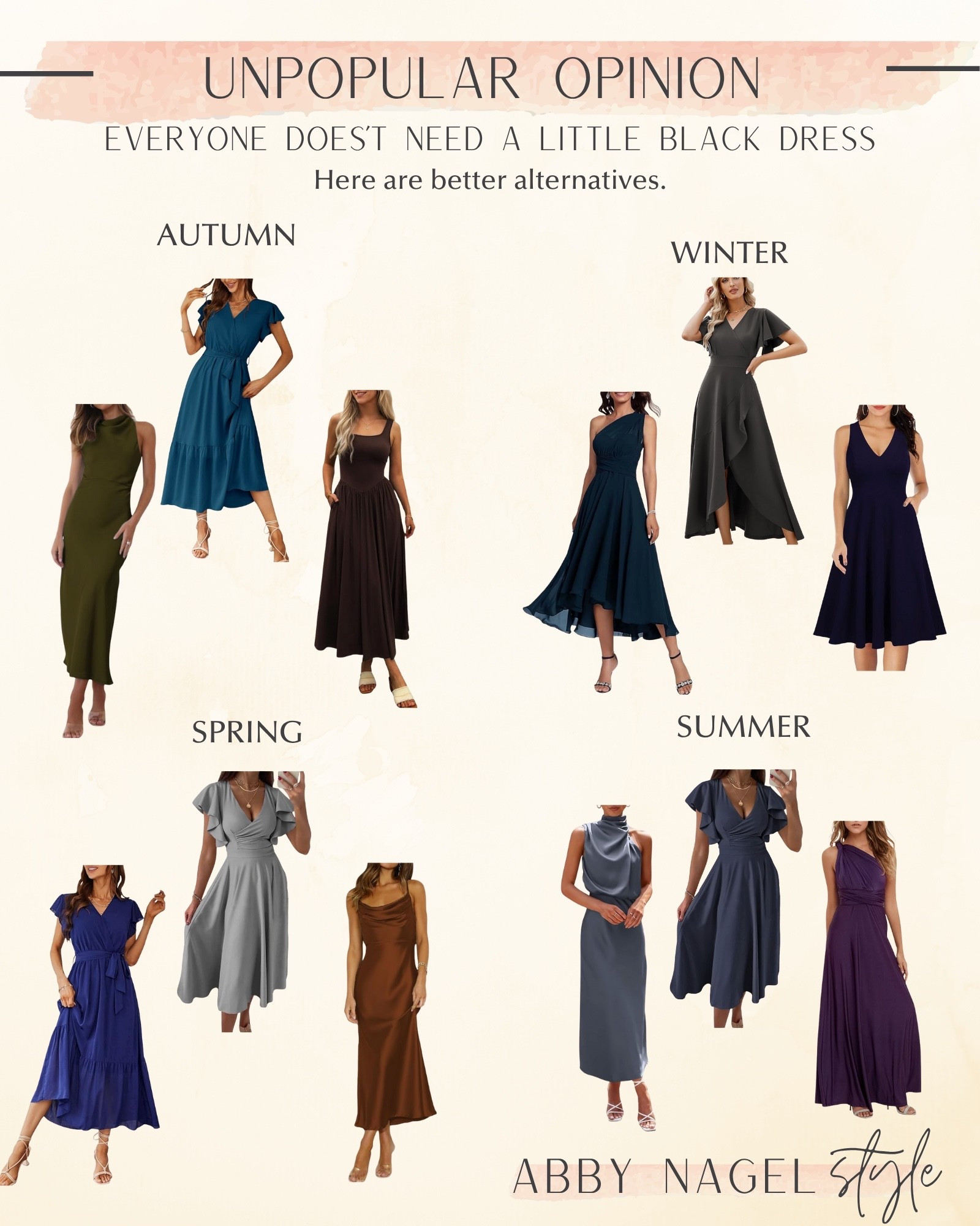 Better than black dress options by season.  

#LTKFindsUnder50 #LTKFindsUnder100 #LTKParties