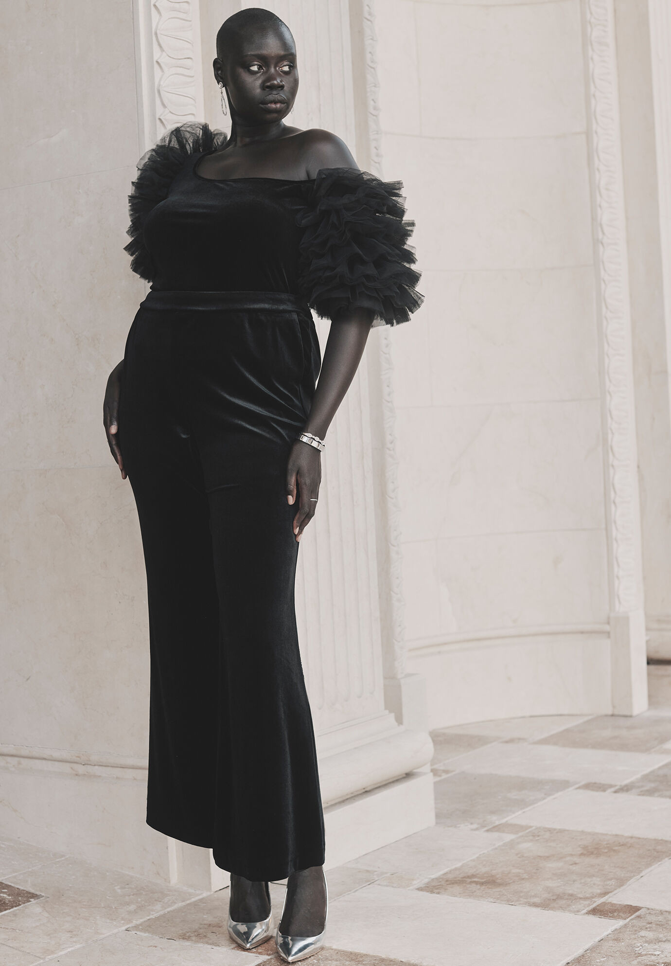 Flare Leg Tuxedo Trouser | Eloquii