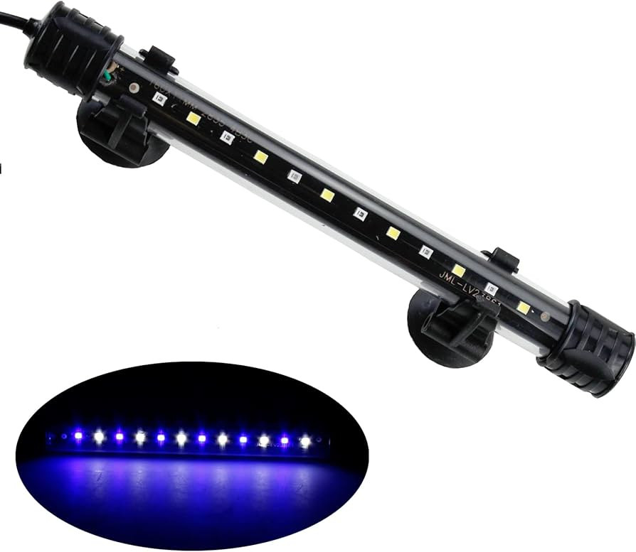 AQUANEAT Aquarium LED Submersible Light 7.5 Inch Underwater Stick Strip Bar Lamp Fish Tank (White... | Amazon (US)
