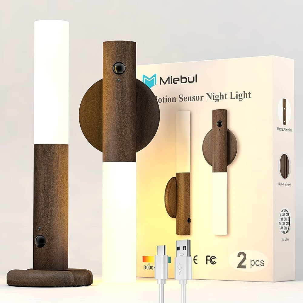 Miebul Motion Sensor Night Light, Magnetic LED Wall Lights Rechargeable Sensor Night Light Indoor... | Amazon (US)