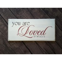 You Are Loved Wood Sign - Hand Painted & Distressed | Etsy (US)