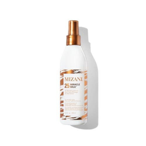 Mizani 25 Benefit Miracle Milk Leave-in Conditioner - Anti-Frizz Detangler Spray For Hair Shine, Heat Protectant, For Frizzy & Curly Hair, With Coconut Oil | Amazon (US)