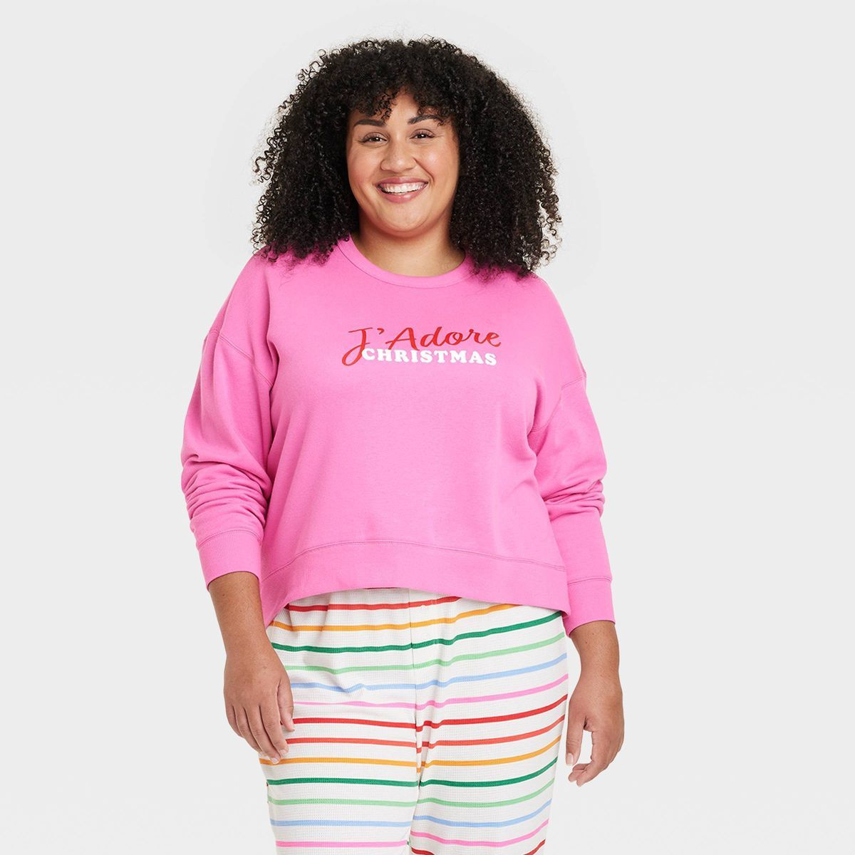 Women's J'Adore Christmas Matching Family Sweatshirt - Wondershop™ Pink | Target