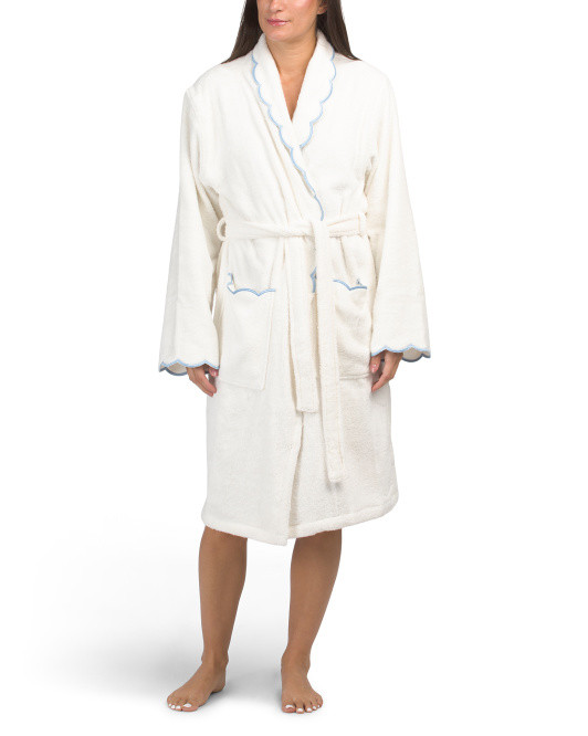 Made In Turkey Scalloped Embroidered Bathrobe | Mother's Day Gifts | Marshalls | Marshalls