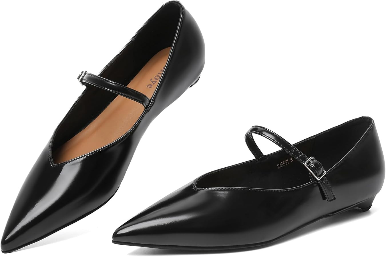 Reitoye Flats for Womens Closed Pointed Toe Ballet Flat Comfortable Dressy Work Slip On Casual Sh... | Amazon (US)