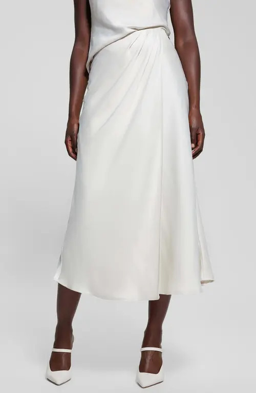 GUESS Anastasia Satin Maxi Skirt in Cream White Multi at Nordstrom, Size Small | Nordstrom