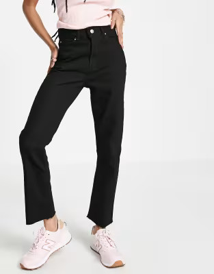 Brave Soul fran straight mom jeans in black | ASOS (Global)