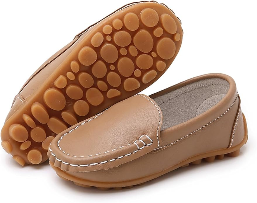 RVROVIC Kids Girls Boys Slip-on Loafers Oxford PU Leather Flats Shoes(Toddler/Little Kid) | Amazon (US)