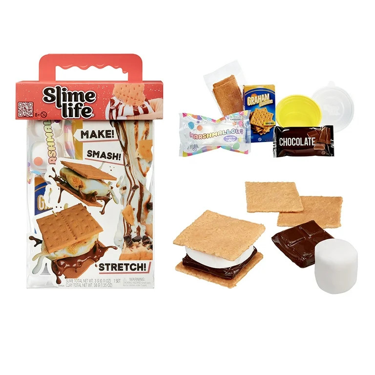 Slime Life S'mores DIY Slime Kit, Make, Smash, and Stretch Your Food Slime, Ages 8+ | Walmart (US)