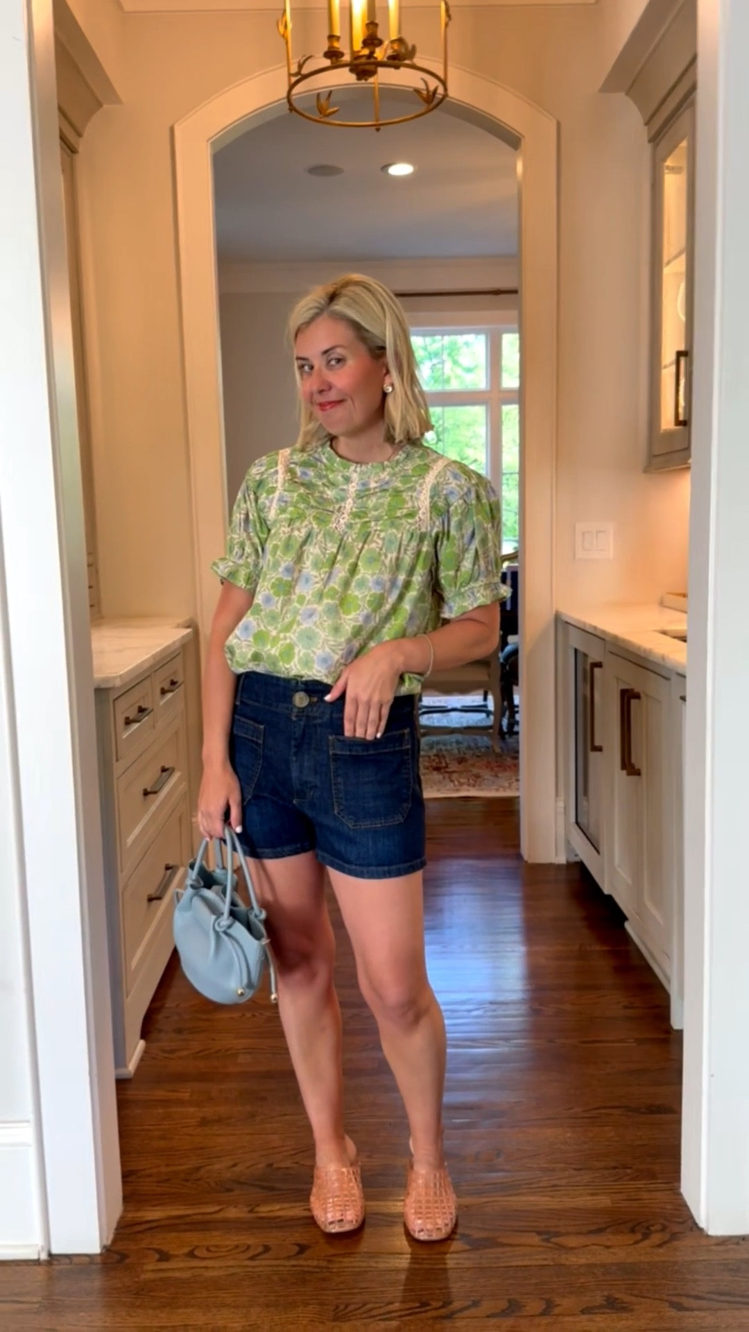 The shorts everyone loves even if you don’t love shorts! Add a gorgeous statement top, cute shoe and outfit complete! 
Top - small
Shorts - 27 (I always size up in shorts) 
Jelly - 8 

#LTKdayinmylife #LTKSeasonal #LTKmomlife