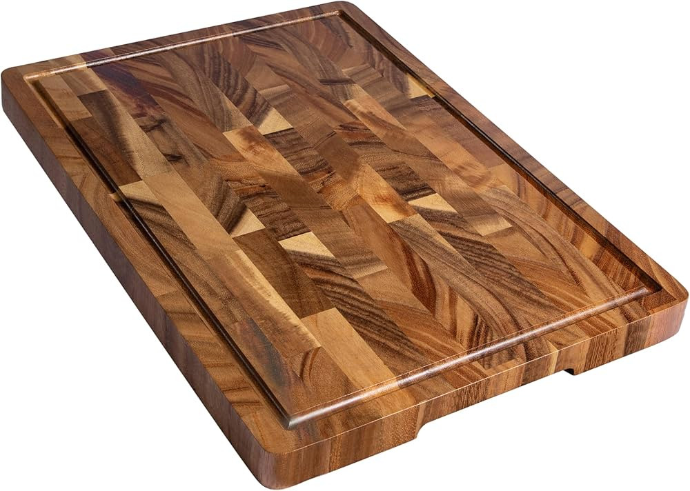 Walnut Wood Cutting Board for Kitchen, End Grain Chopping Board with Juice Groove, Heavy Duty Che... | Amazon (US)