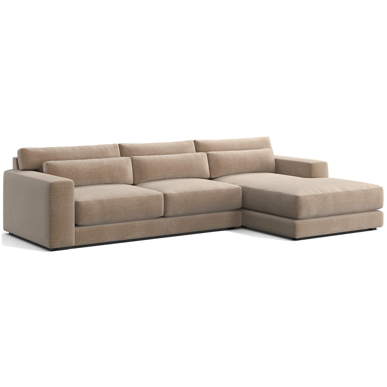 Retreat 2-Piece Sectional Sofa with Chaise Lounge + Reviews | Crate & Barrel | Crate & Barrel