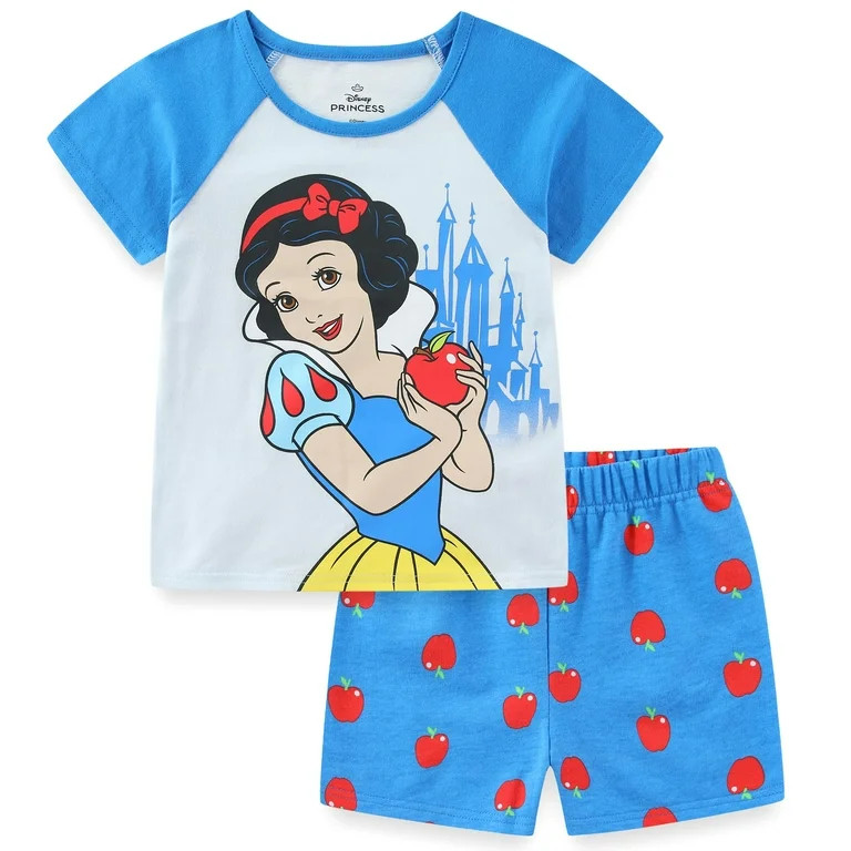 Disney Princess Snow White Girls Short Sleeve T-Shirt and French Terry Shorts Set (Girls), 2 Piec... | Walmart (US)