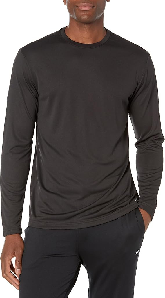 Amazon Essentials Men's Long Sleeve Performance Tech Workout Crew Neck T-Shirt | Amazon (US)