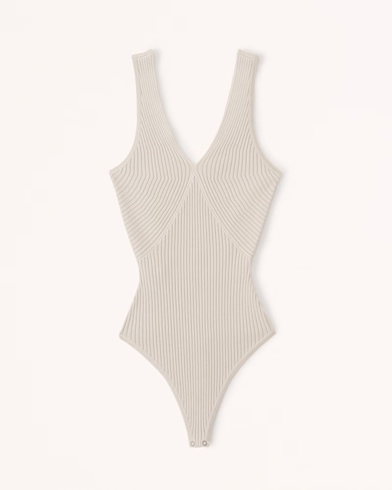 Women's Elevated Knit V-Neck Bodysuit | Women's New Arrivals | Abercrombie.com | Abercrombie & Fitch (US)
