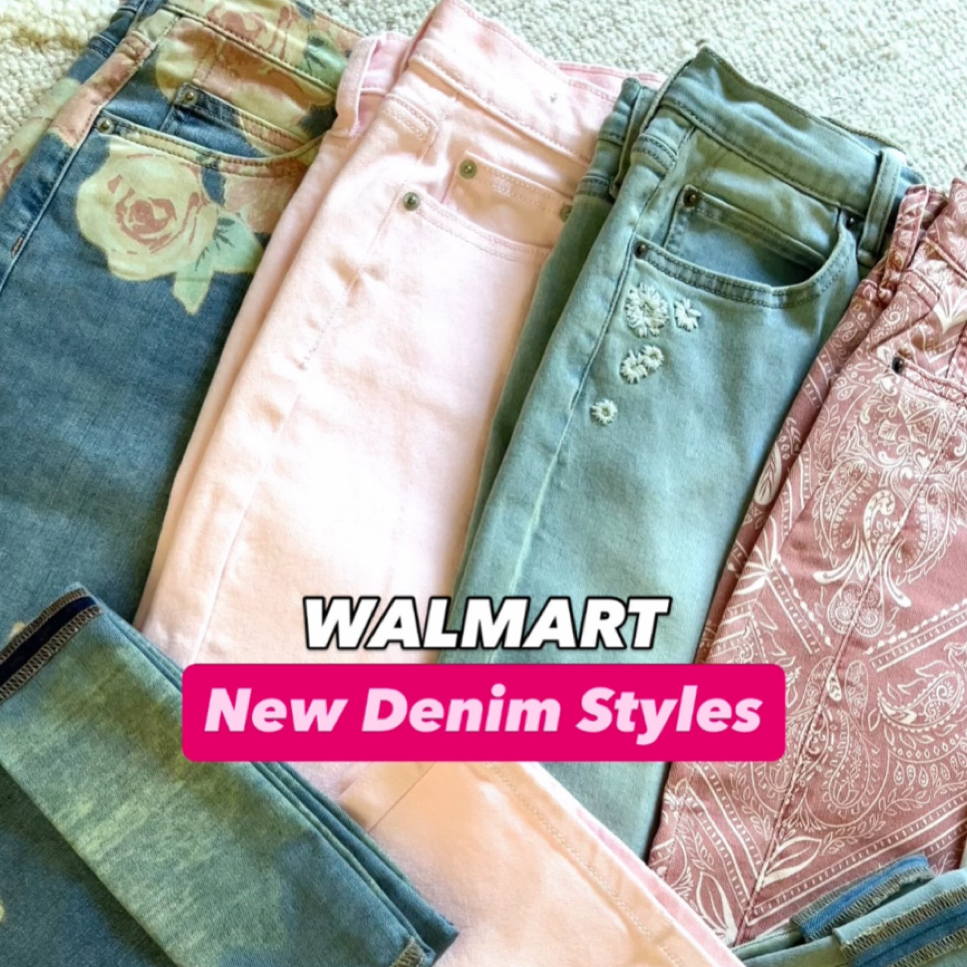 Cutest new jeans from Walmart! Scroll to shop! Follow us for more!