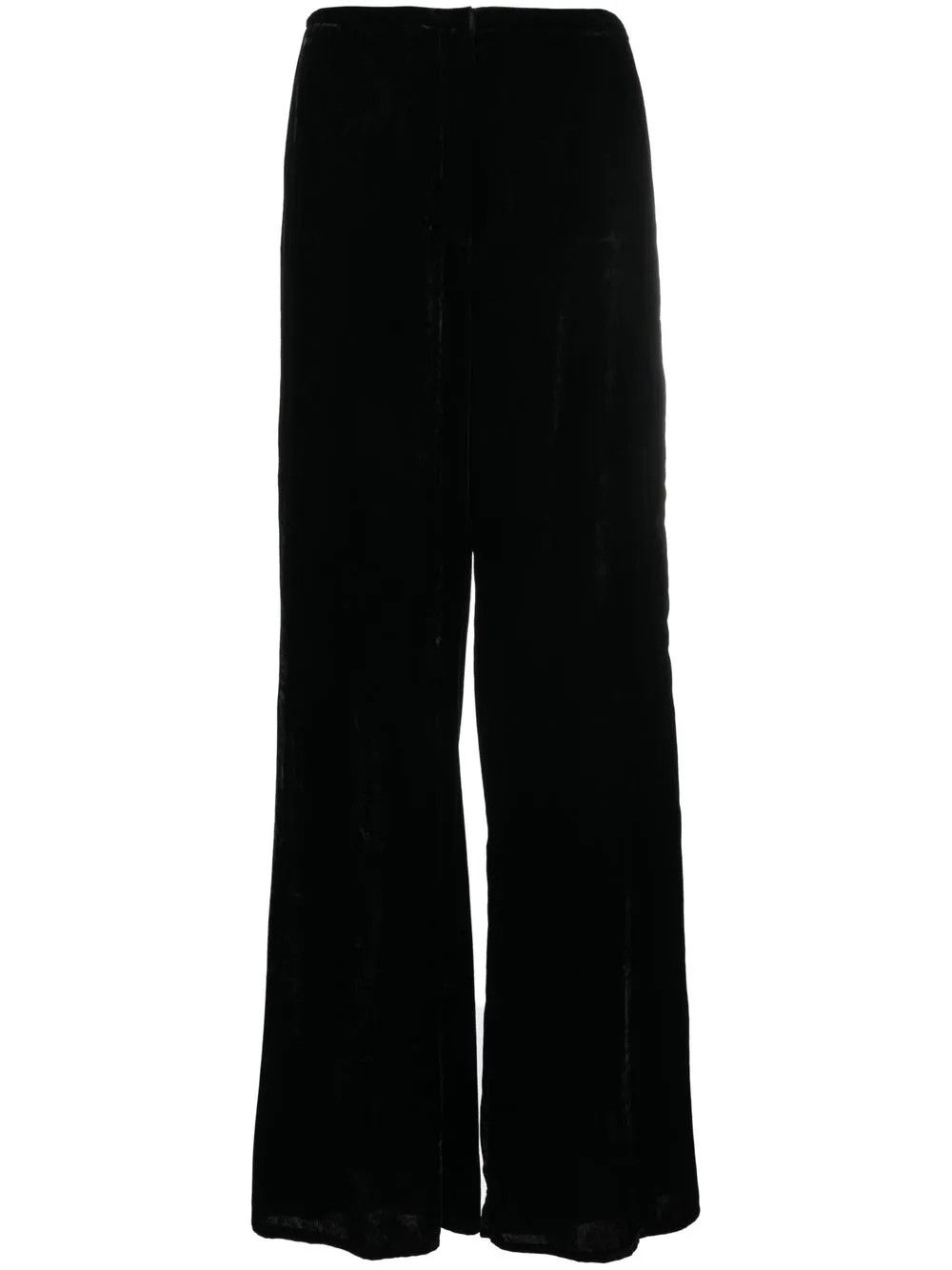 Forte Forte Velour wide-leg Trousers | Black | FARFETCH | Farfetch Global