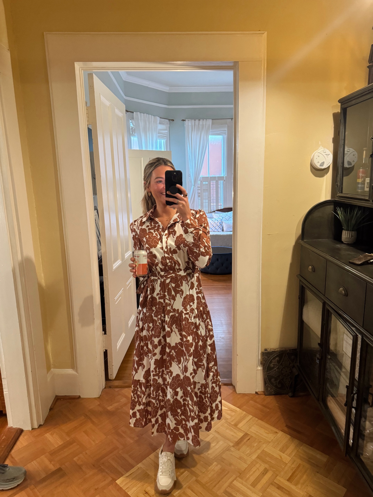 Brown and white long dress!!! 

#LTKbeauty #LTKstyletip #LTKSeasonal