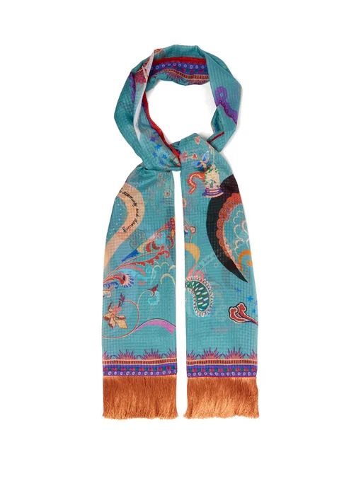 Fairy tale-print silk scarf | Etro | Matches (US)