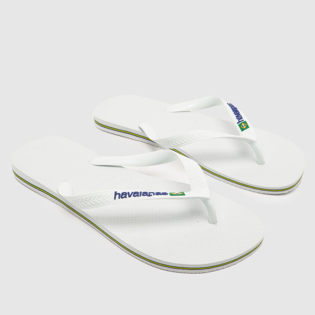 Mens White Havaianas Brasil Logo Sandals | schuh | Schuh