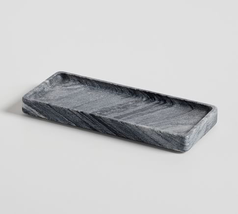 Black Marble Home Office Tray | Pottery Barn (US)