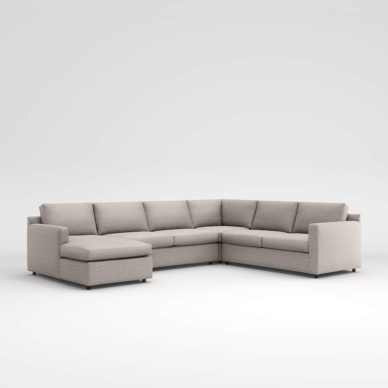 Barrett II 4-Piece Left Arm Chaise Sectional Sofa + Reviews | Crate & Barrel | Crate & Barrel
