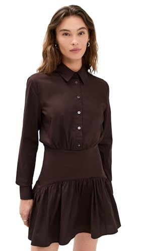 STAUD Women's Rocco Mini Dress, Earth, Brown, 12 | Amazon (US)