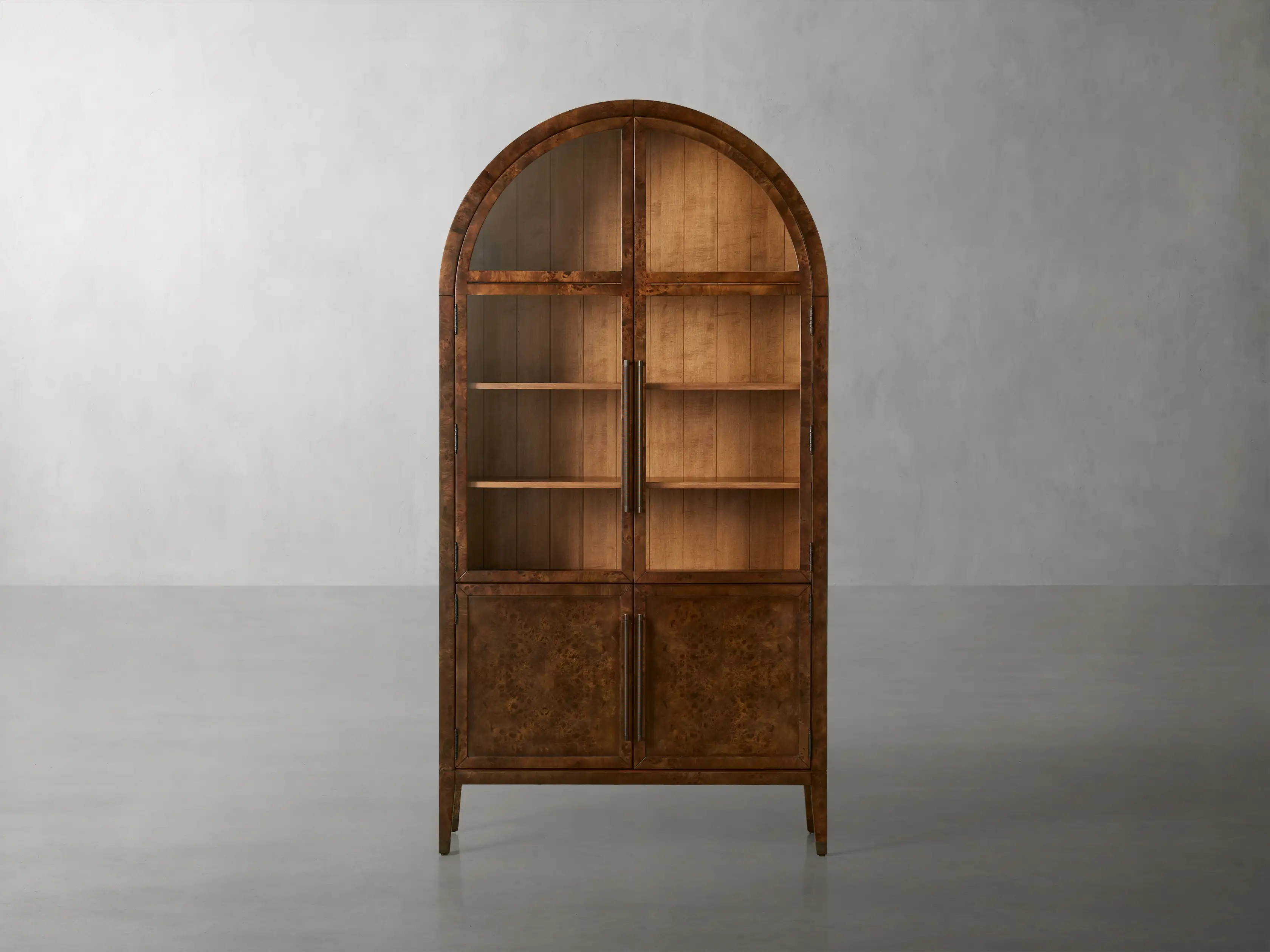Hattie Burl Glass Cabinet | Arhaus